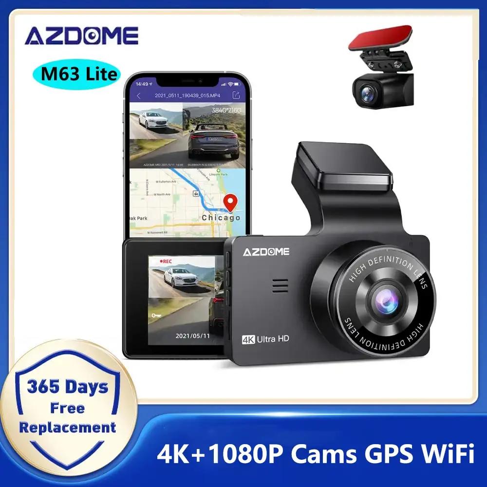 AZDOME M63 Ʈ  ķ  , 4K + 1080P ȭ ڵ ī޶, DVR ߰ ð WDR, GPS  G-  